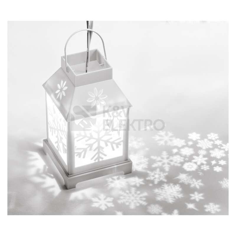 Obrázek produktu  LED vánoční girlanda EMOS DCLC02 lucerny s vločkami 230V studená bílá 5