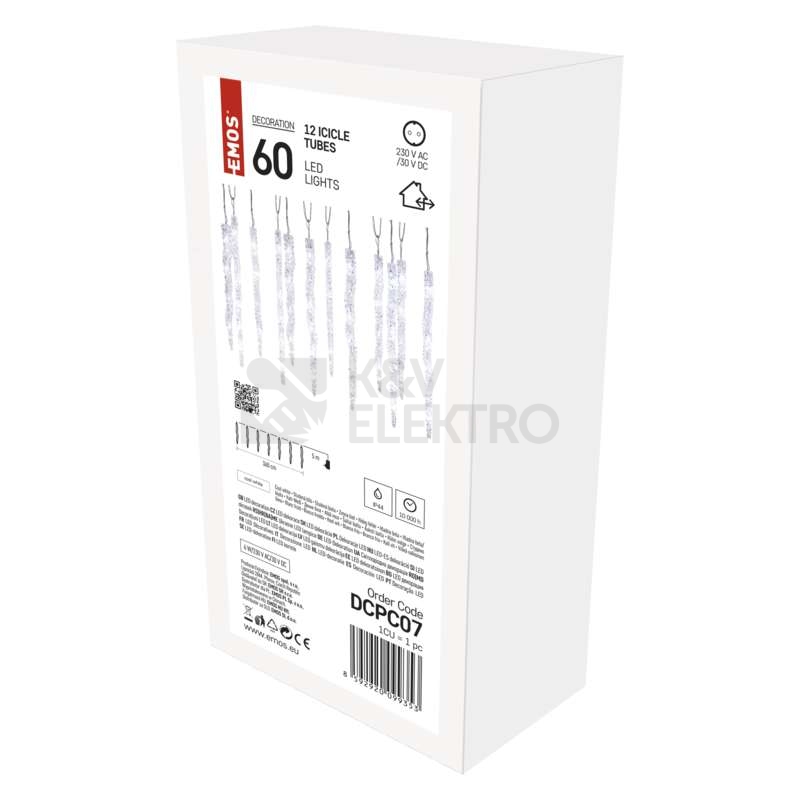 Obrázek produktu  LED vánoční girlanda EMOS DCPC07 12x rampouch 3,6m 230V studená bílá 3