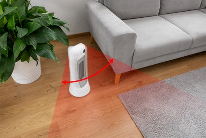 Teplovzdušný ventilátor s oscilací a časovačem SENCOR SFH 8019WH 1200/2000W (obrázek 3)