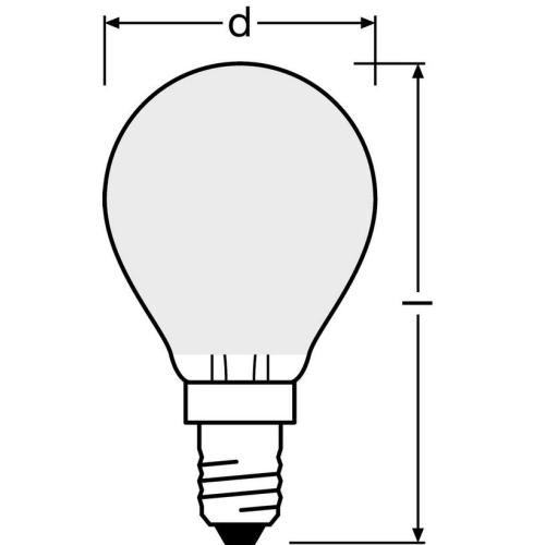 LED žárovka E14 LEDVANCE 3,4W (40W) teplá bílá (2700K) (obrázek 4)