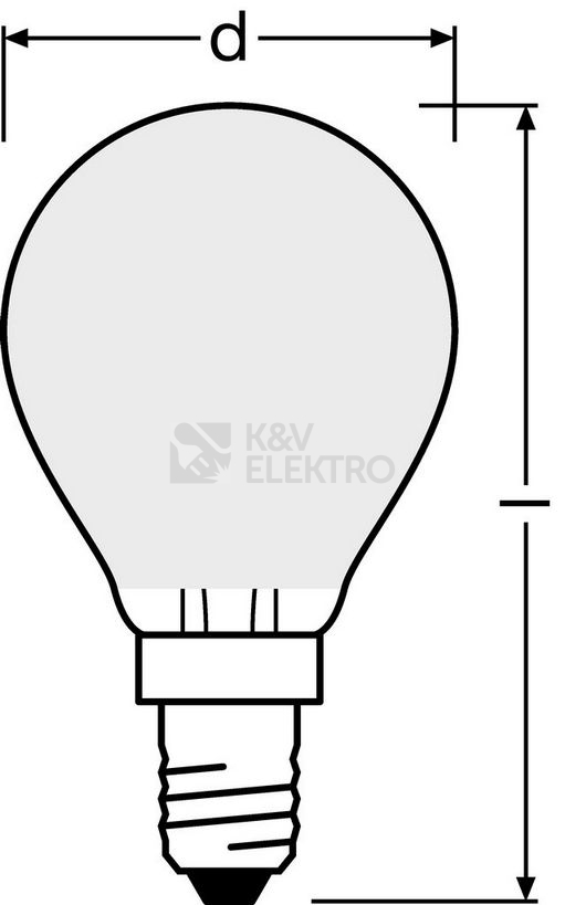 Obrázek produktu LED žárovka E14 LEDVANCE 3,4W (40W) teplá bílá (2700K) 3