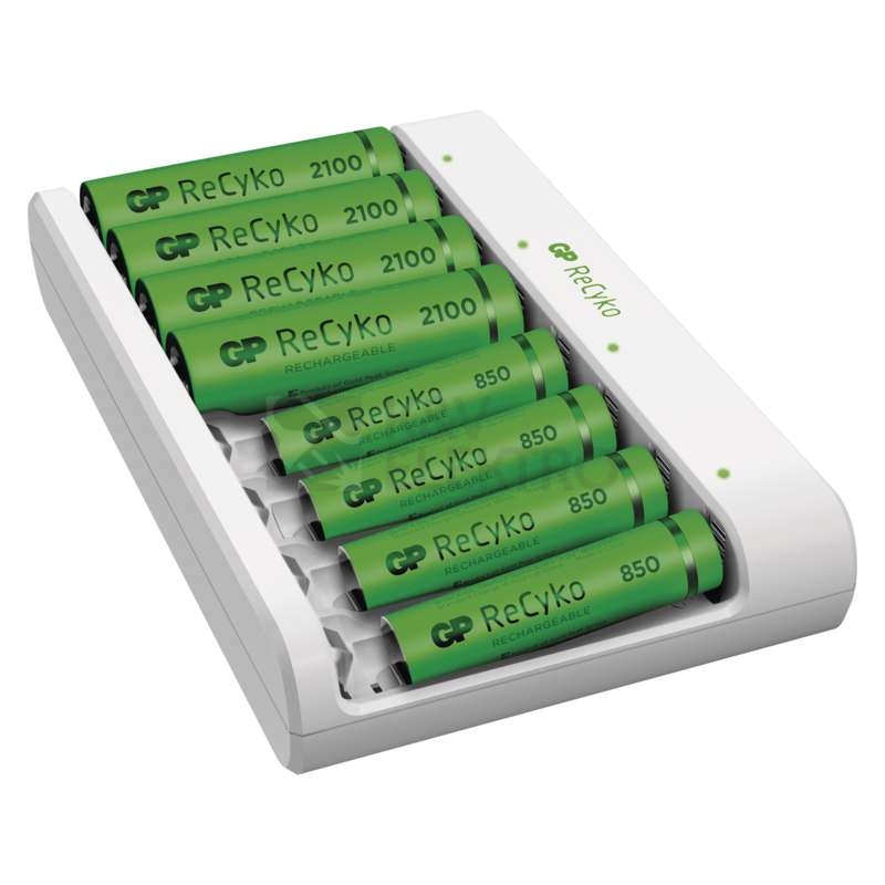 Obrázek produktu Nabíječka baterií GP Eco E811 + 4x AA ReCyko 2100 + 4x AAA ReCyko 850 0