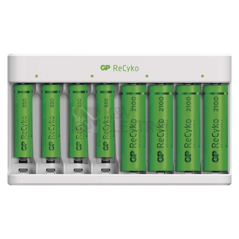 Obrázek produktu Nabíječka baterií GP Eco E811 + 4x AA ReCyko 2100 + 4x AAA ReCyko 850 1