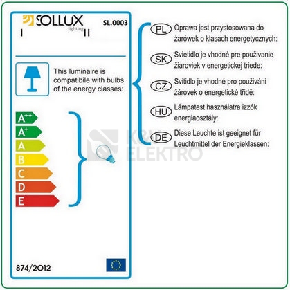 Obrázek produktu Nástěnné keramické svítidlo SOLLUX Sigma E27 1x60W bez zdroje SL.0003 7