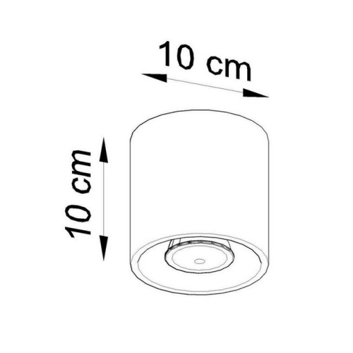 Stropní svítidlo SOLLUX Orbis 1 GU10 1x40W bez zdroje SL.0016 černá (obrázek 5)