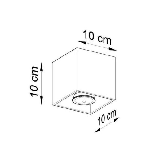 Stropní svítidlo SOLLUX Quad 1 GU10 1x40W bez zdroje SL.0022 černá (obrázek 7)