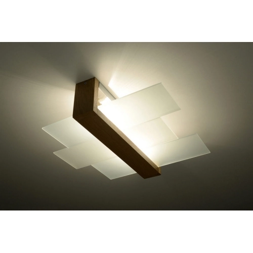 Stropní svítidlo SOLLUX Feniks 2 E27 2x60W bez zdroje SL.0076 přírodní dřevo (obrázek 9)