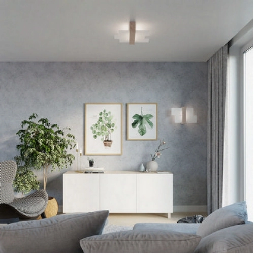 Stropní svítidlo SOLLUX Feniks 2 E27 2x60W bez zdroje SL.0076 přírodní dřevo (obrázek 6)
