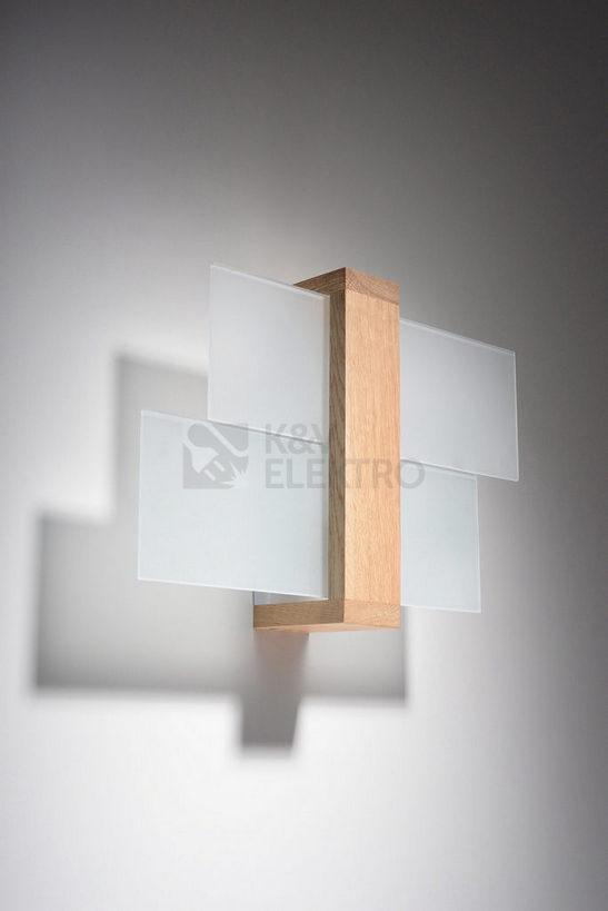 Obrázek produktu Nástěnné svítidlo SOLLUX Feniks 1 E27 1x60W bez zdroje SL.0077 přírodní dřevo 1