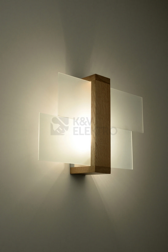 Obrázek produktu Nástěnné svítidlo SOLLUX Feniks 1 E27 1x60W bez zdroje SL.0077 přírodní dřevo 2