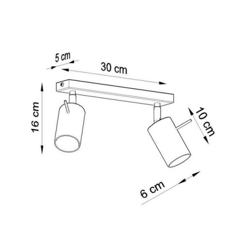 Bodové svítidlo SOLLUX Ring 2 GU10 2x40W bez zdroje SL.0088 bílá