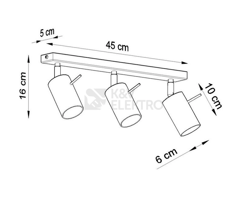 Obrázek produktu Bodové svítidlo SOLLUX Ring 3 GU10 3x40W bez zdroje SL.0089 bílá 3