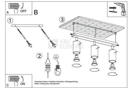 Obrázek produktu Bodové svítidlo SOLLUX Ring 3 GU10 3x40W bez zdroje SL.0089 bílá 4