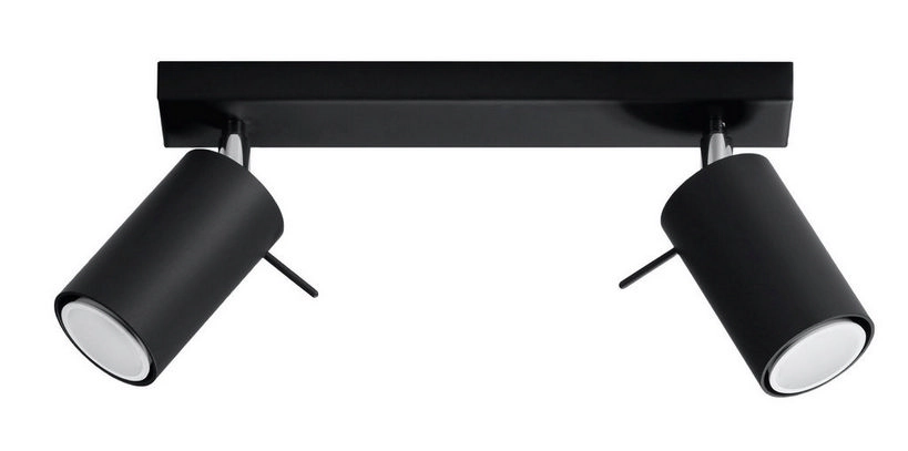 Bodové svítidlo SOLLUX Ring 2 GU10 2x40W bez zdroje SL.0092 černá