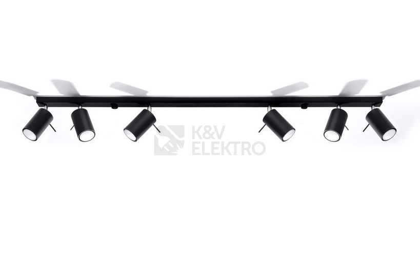 Obrázek produktu Bodové svítidlo SOLLUX Ring 6l GU10 6x40W bez zdroje SL.0334 černá 2