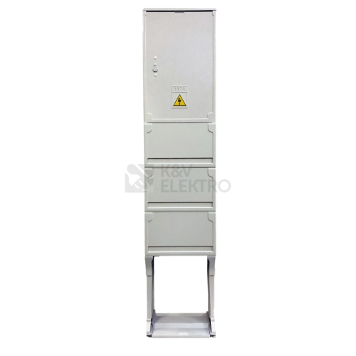 Elektroměrový rozvaděč ESTA ER 212/NKP7P-E S3/4 EKO 030190 stoják šedý pro ČEZ, EGD (E.ON)