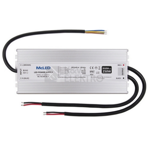  LED napájecí zdroj McLED 12VDC 20,83A 250W ML-732.097.45.0
