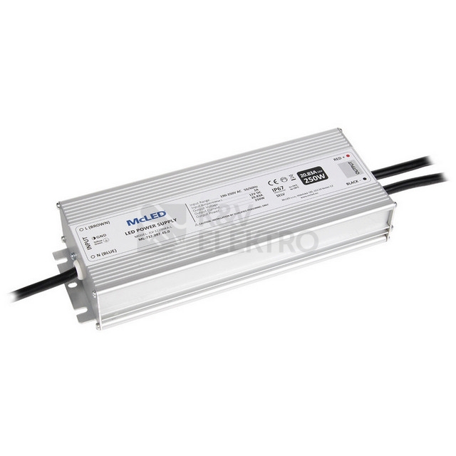 Obrázek produktu  LED napájecí zdroj McLED 12VDC 20,83A 250W ML-732.097.45.0
 1