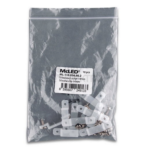 Obrázek produktu Silikonový úchyt pro 14mm LED pásky IP67 McLED ML-110.036.90.2 3