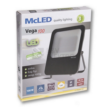 Obrázek produktu  LED reflektor McLED Vega 100W 12000lm 4000K neutrální bílá IP65 ML-511.613.82.0
 7