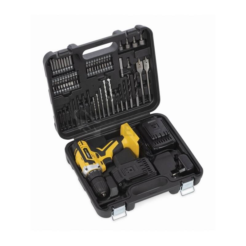 Obrázek produktu Aku vrtačka PowerPlus POWX00820 20V 2x aku 1,5Ah + 74ks příslušenství 6