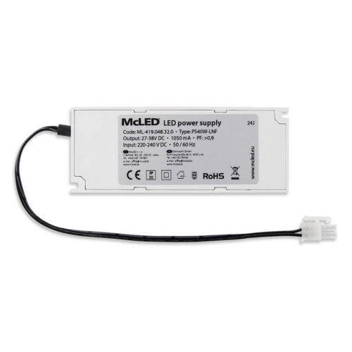 LED driver 40W 1050mA ke svítidlům McLED Office ML-419.048.32.0 (obrázek 3)