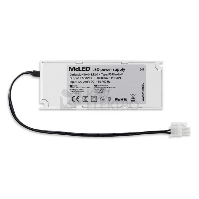 Obrázek produktu  LED driver 40W 1050mA ke svítidlům McLED Office ML-419.048.32.0 2