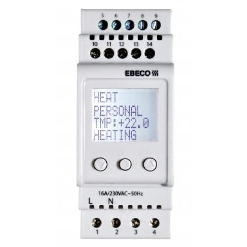 Multifunkční digitální termostat na DIN lištu EBECO EB-Therm 800