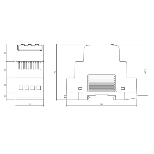 Multifunkční digitální termostat na DIN lištu EBECO EB-Therm 800 (obrázek 4)