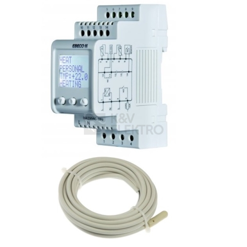  Multifunkční digitální termostat na DIN lištu EBECO EB-Therm 800