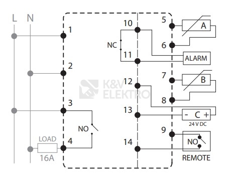 Obrázek produktu  Multifunkční digitální termostat na DIN lištu EBECO EB-Therm 800 2