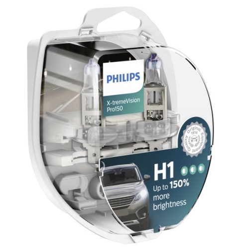 Autožárovky Philips X-tremeVision Pro150 12258XVPS2 H1 P14,5s 12V 55W (2ks v balení)