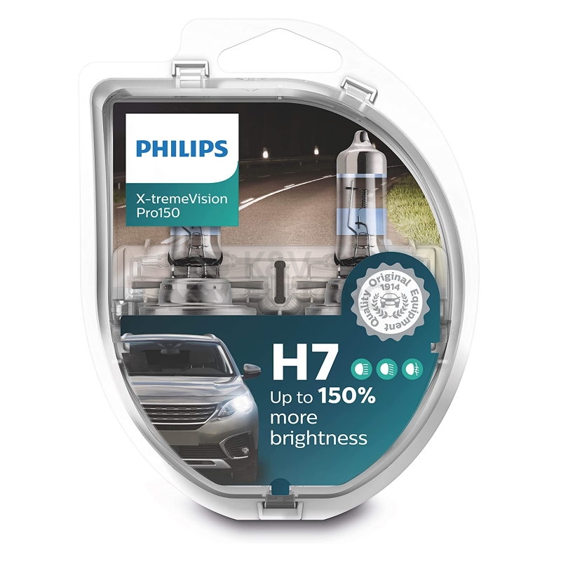 Obrázek produktu Autožárovka Philips X-tremeVision Pro150 12972XVPS2 H7 PX26d 12V 55W (2ks v balení) s homologací 0