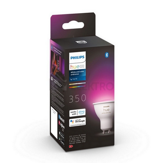 Obrázek produktu LED žárovka GU10 Philips Hue 5W (50W) White and Color Ambiance (2000-6500K/RGB) 4