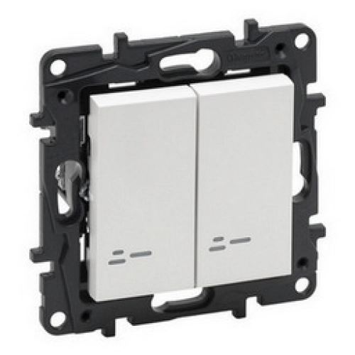 Legrand Niloé Step vypínač č.6+6 s podsvětlením bílá 863118