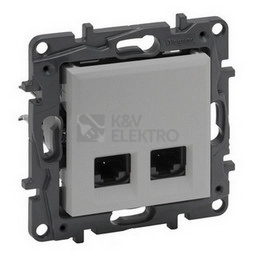 Obrázek produktu Legrand Niloé Step datová zásuvka 2xRJ45 cat.5e UTP hliník 863360 0