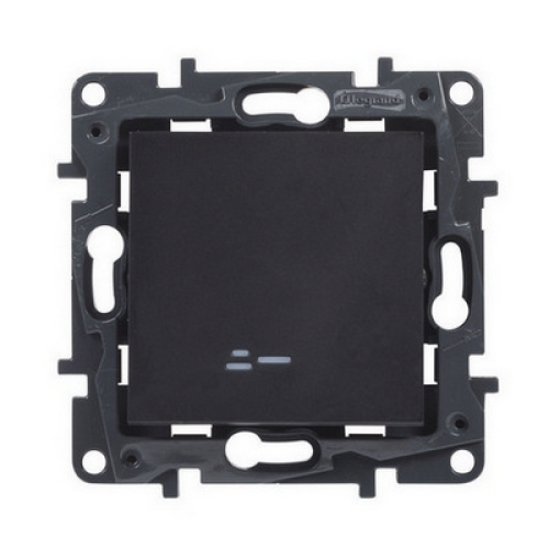 Legrand Niloé Step vypínač č.6 s podsvětlením černá 863516