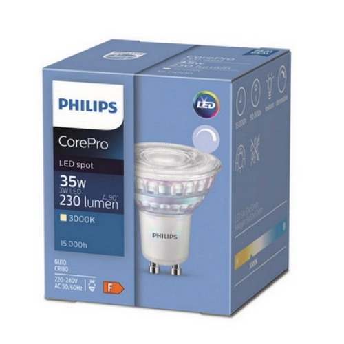 LED žárovka GU10 Philips CorePro LEDspot 3W (35W) teplá bílá (3000K) stmívatelná, reflektor 36° (obrázek 3)