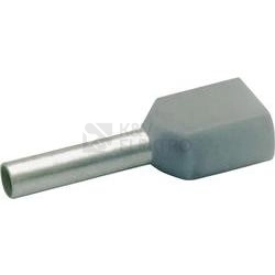 Obrázek produktu Lisovací dutinky dvojité šedé DD 4-12 průřez 4mm2 délka 12mm (100ks) 0