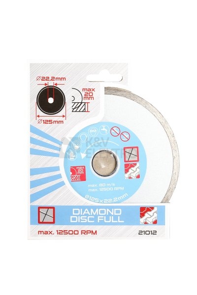Obrázek produktu Kotouč diamantový DIAMANT 125x1,9x22,2mm plný 21012 1