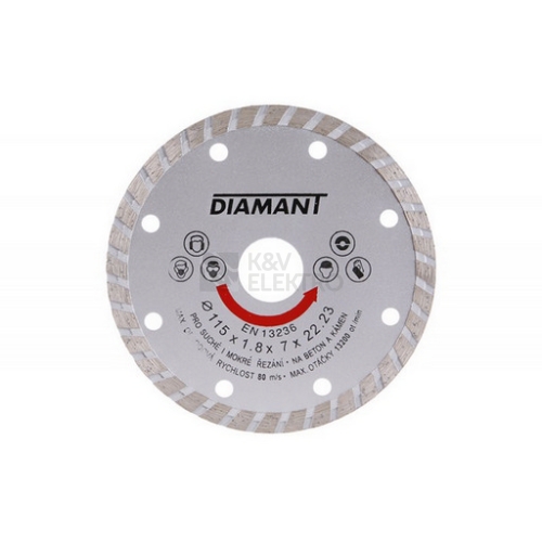 Kotouč diamantový DIAMANT 115x1,8x22,2mm FESTA TURBO 21135