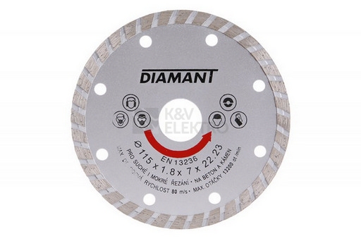 Obrázek produktu Kotouč diamantový DIAMANT 115x1,8x22,2mm FESTA TURBO 21135 0