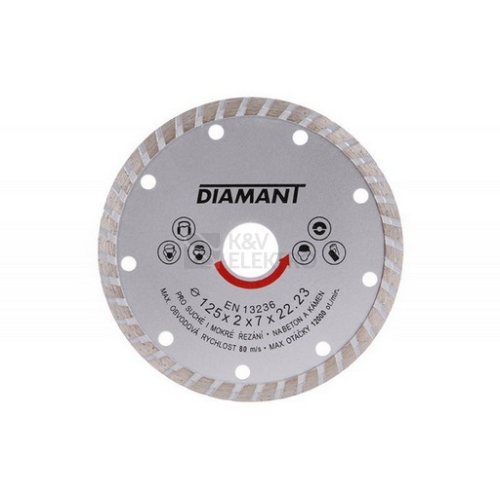 Kotouč diamantový DIAMANT 125x2x22,2mm FESTA TURBO 21140