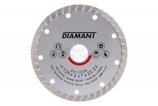 Obrázek produktu Kotouč diamantový DIAMANT 125x2x22,2mm FESTA TURBO 21140 0