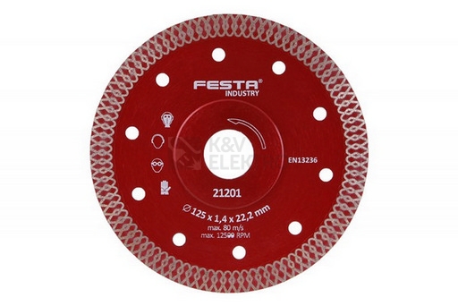 Obrázek produktu Kotouč diamantový FESTA INDUSTRY 125x1,4x22,2mm 21201 0
