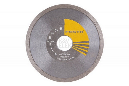 Obrázek produktu Kotouč diamantový plný 115x2x22,2mm FESTA 21211 0