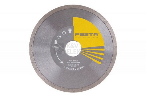 Obrázek produktu Kotouč diamantový plný 125x2x22,2mm FESTA 21212 0