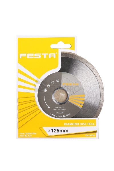 Obrázek produktu Kotouč diamantový plný 125x2x22,2mm FESTA 21212 1