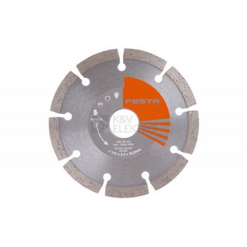 Kotouč diamantový segment 115x2,2x22,2mm FESTA 21311