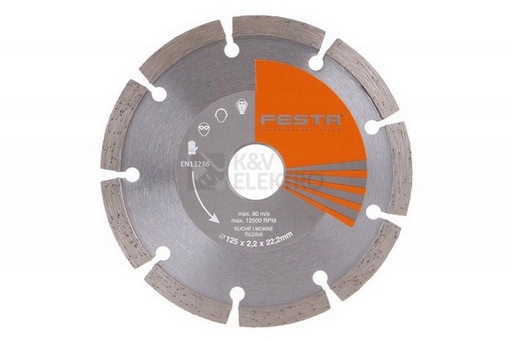 Obrázek produktu Kotouč diamantový segment 125x2,2x22,2mm FESTA 21312 0